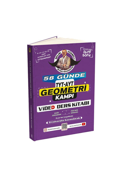 Bıyıklı Matematik 58 Günde Tyt Ayt Geometri Video Ders Kitabı Selim Yüksel